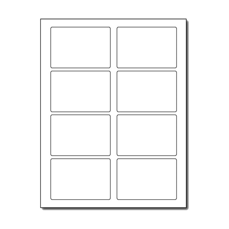 Desktop Publishing Supplies ملصقات أسماء لاصقة، 8 ملصقات لكل ورقة، 3 3/8" × 2 1/3" - 25 ورقة / 200 ملصق - تشطيب مات أبيض قابل للطباعة لطابعات الحبر/الليزر - Image 1